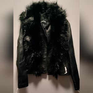 Faux leather jacket
